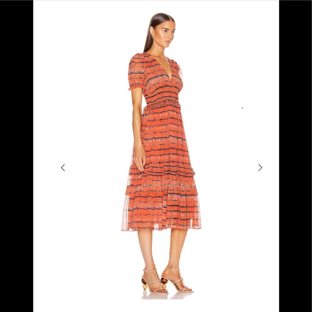 Stunning Ulla Johnson Elodie Silk Tie Dye Dress